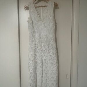 White Lace Sleeveless Jumpsuit